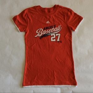 Adidas Girls JR LG14 Angels Baseball Shirt NWOT